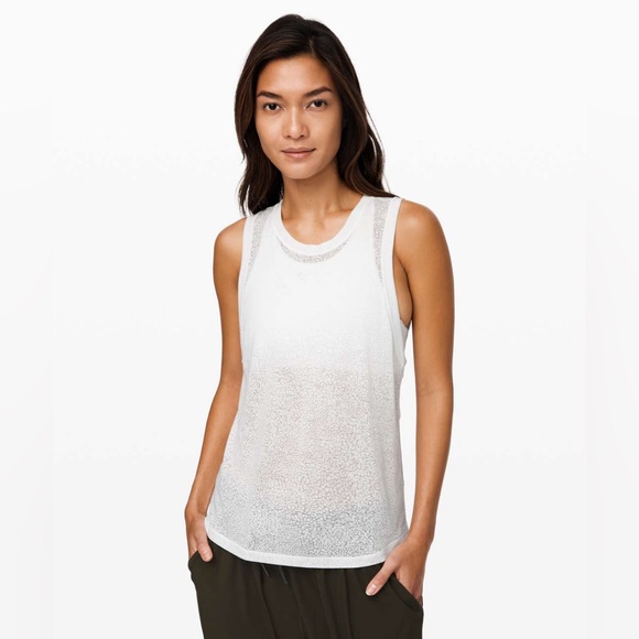 lululemon athletica Tops - SOLD Lululemon Timeless Classic Tank in Polar Shift Veil White Size 10